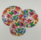 Laser Cut Circle Pack of Watercolor Wildflower Orchid - 10 Pieces - ineedfabric.com