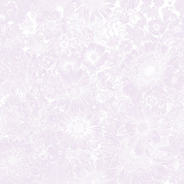70s Flowers & Butterflies - Vintage Violet - ineedfabric.com
