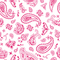 Bandana Fabric - Pink Carmine on White - ineedfabric.com