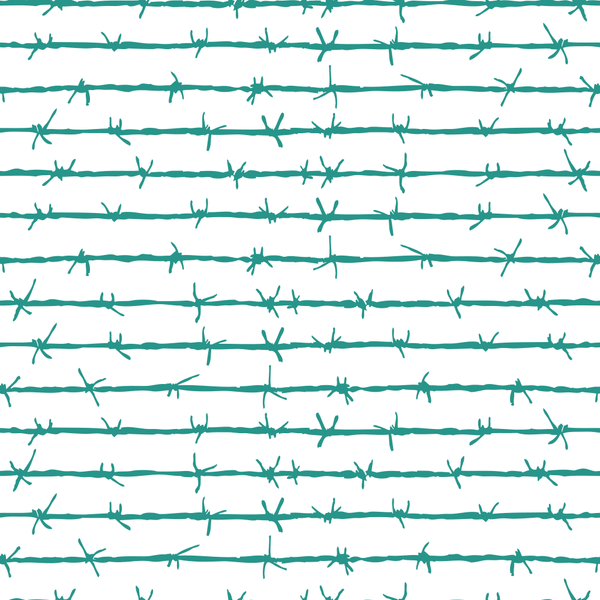 Barbed Wire Fabric - Atoll - ineedfabric.com