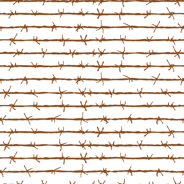 Barbed Wire Fabric - Russet - ineedfabric.com