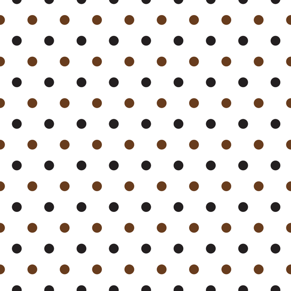 Black And Chocolate Polka Dots Fabric - ineedfabric.com