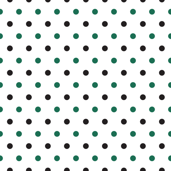 Black And Hunter Green Polka Dots Fabric - ineedfabric.com
