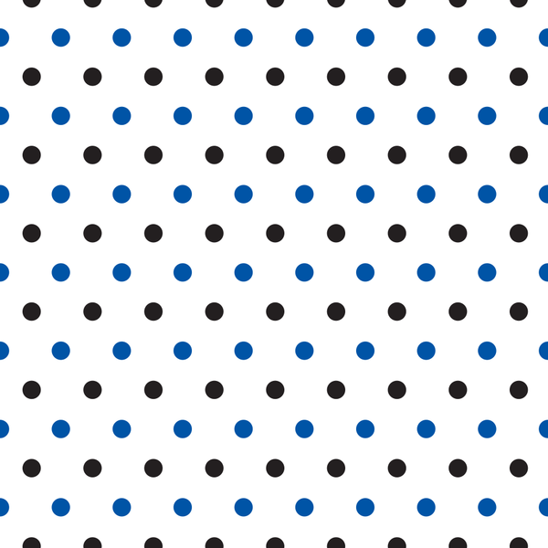 Black And Navy Blue Polka Dots Fabric - ineedfabric.com
