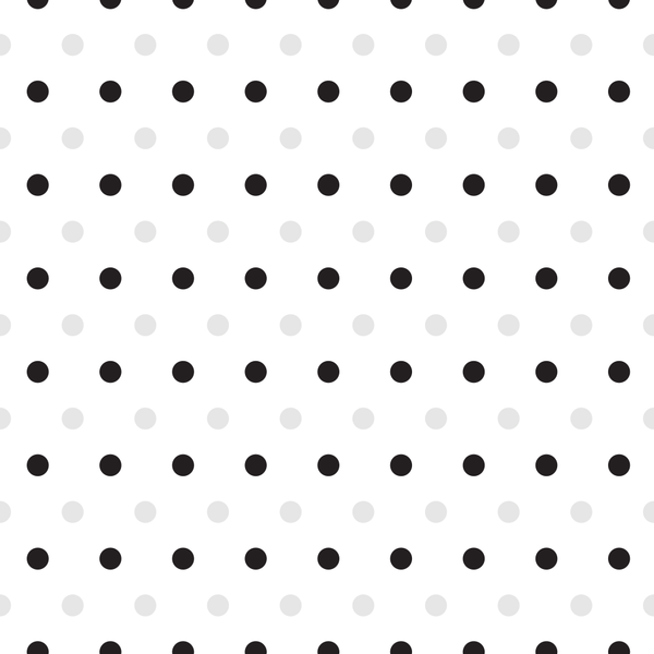 Black And Platinum Polka Dots Fabric - ineedfabric.com