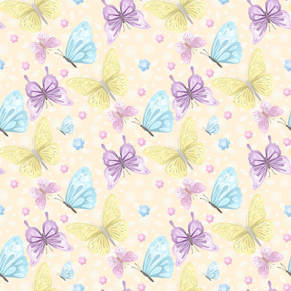Butterflies & Rainbows Pattern 7 Fabric - ineedfabric.com