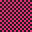 Checkered Basics Fabric - Pink Carmine on Black - ineedfabric.com