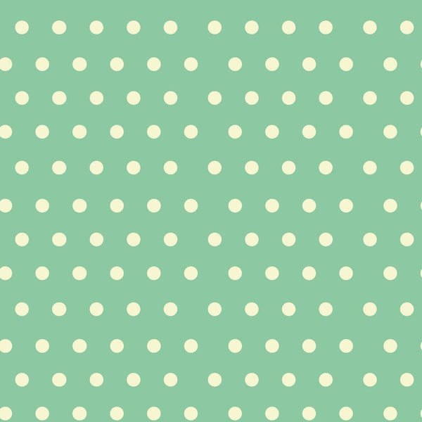 Furious 50s Polka Dots Fabric - Green - ineedfabric.com