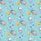 Gamer Pattern 2 Fabric - Blue - ineedfabric.com