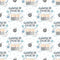 Gamer Pattern 5 Fabric - White - ineedfabric.com