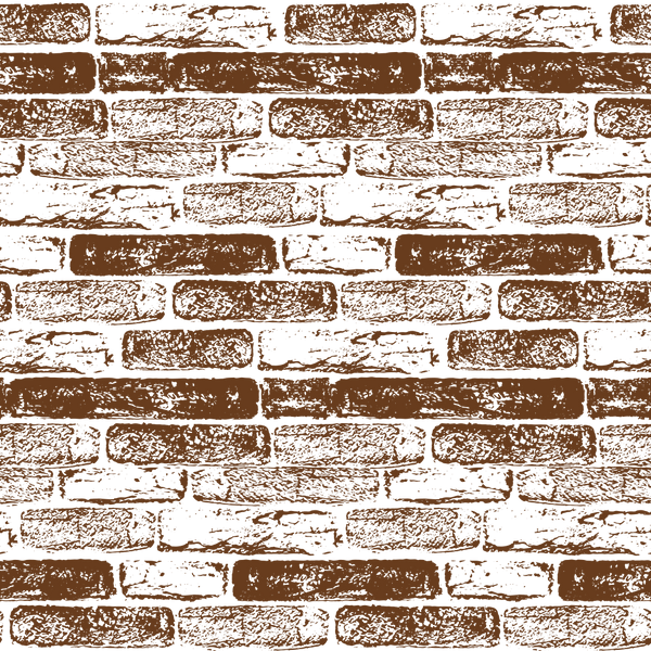 Hand Drawn Brick Wall Fabric - Chocolate - ineedfabric.com
