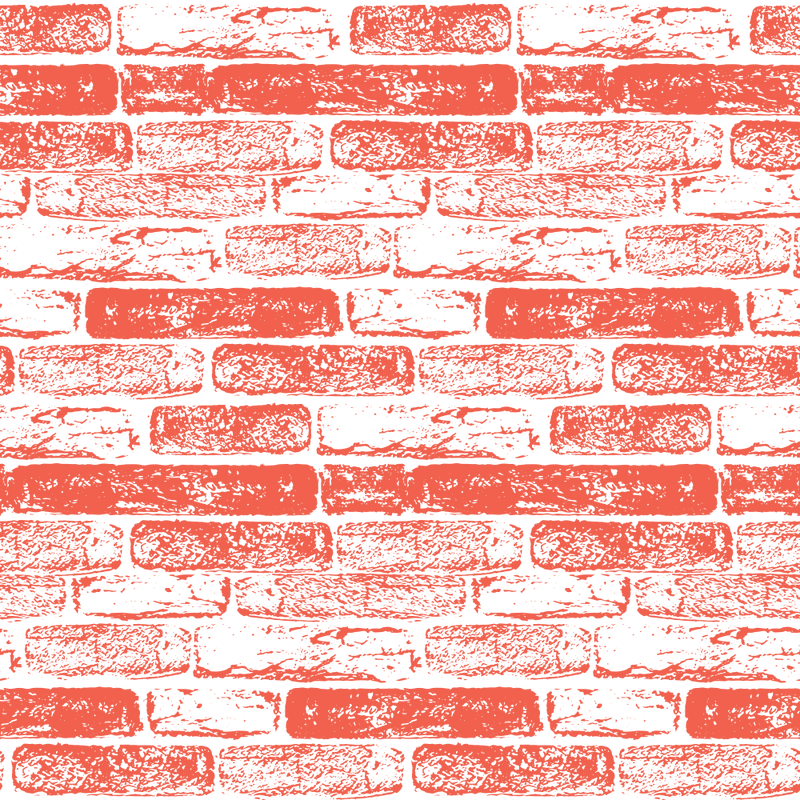 Hand Drawn Brick Wall Fabric - Cinnabar - ineedfabric.com