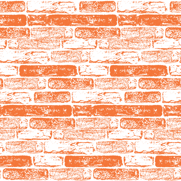 Hand Drawn Brick Wall Fabric - Pumpkin - ineedfabric.com