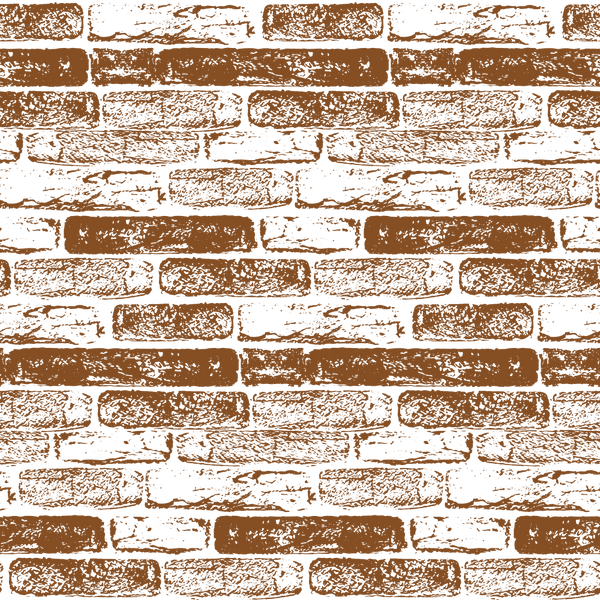 Hand Drawn Brick Wall Fabric - Russet - ineedfabric.com