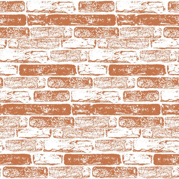 Hand Drawn Brick Wall Fabric - Sienna - ineedfabric.com