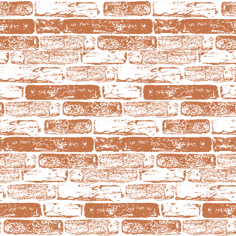 Hand Drawn Brick Wall Fabric - Sienna - ineedfabric.com