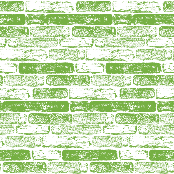 Hand Drawn Brick Wall Fabric - Spring Green - ineedfabric.com