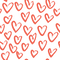 Hand Drawn Hearts Fabric - Cinnabar - ineedfabric.com