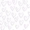 Hand Drawn Hearts Fabric - Vintage Violet - ineedfabric.com