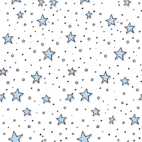 Holly Jolly Stars Fabric - White - ineedfabric.com