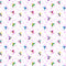 Hummingbird Floral Fabric - Purple - ineedfabric.com