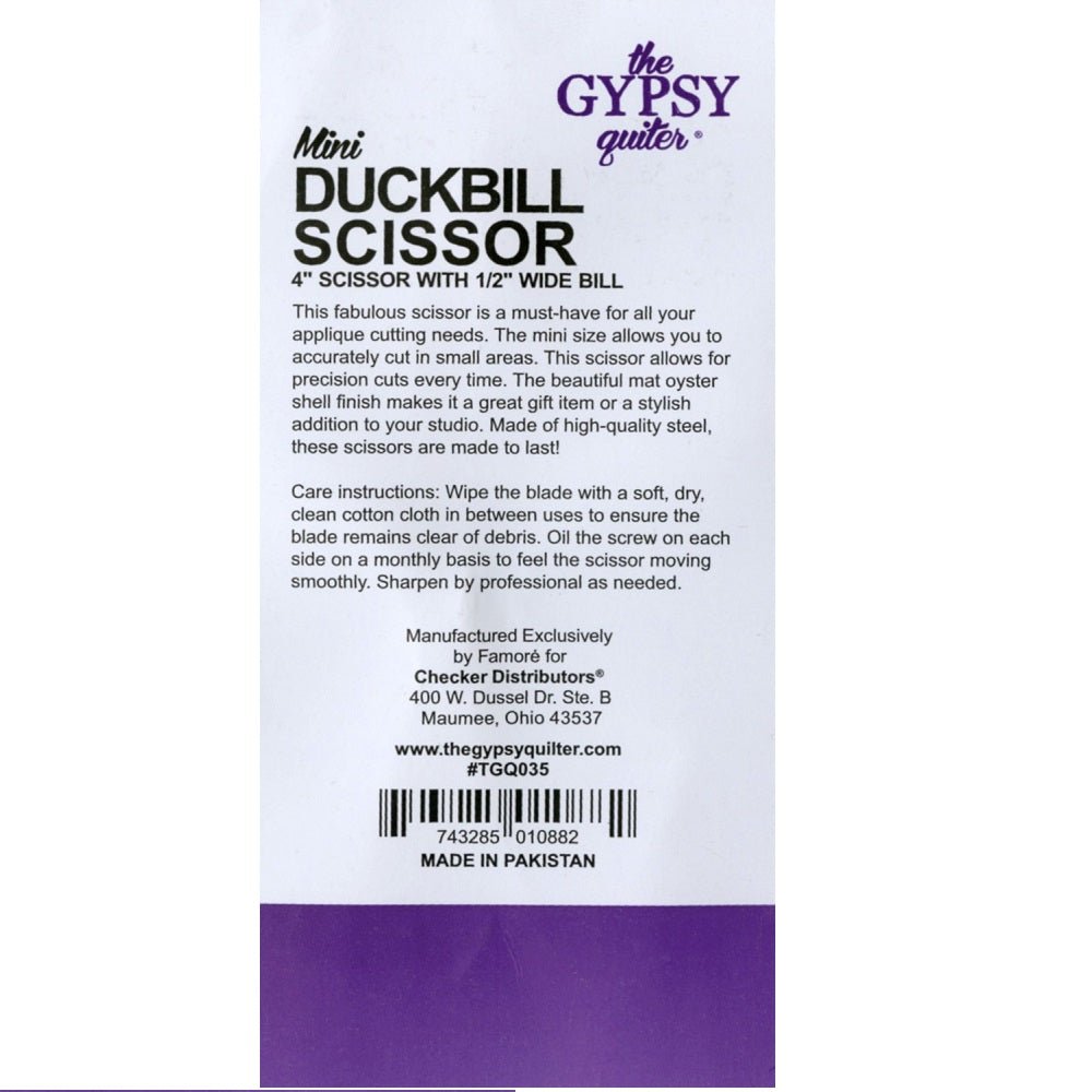 The Gypsy Quilter Mini Duckbill Scissor