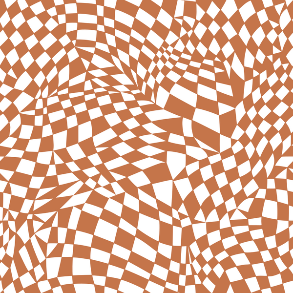 Mosaic Checkered Basics Fabric - Sienna - ineedfabric.com
