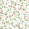 Pink Rosebuds on Vines Fabric - White - ineedfabric.com