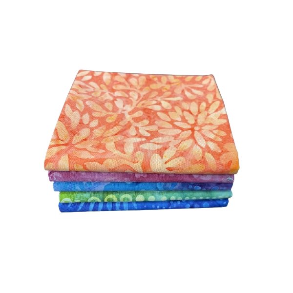 Premium Komo Batiks Fat Quarter Fabric Bundle - 5pk - ineedfabric.com