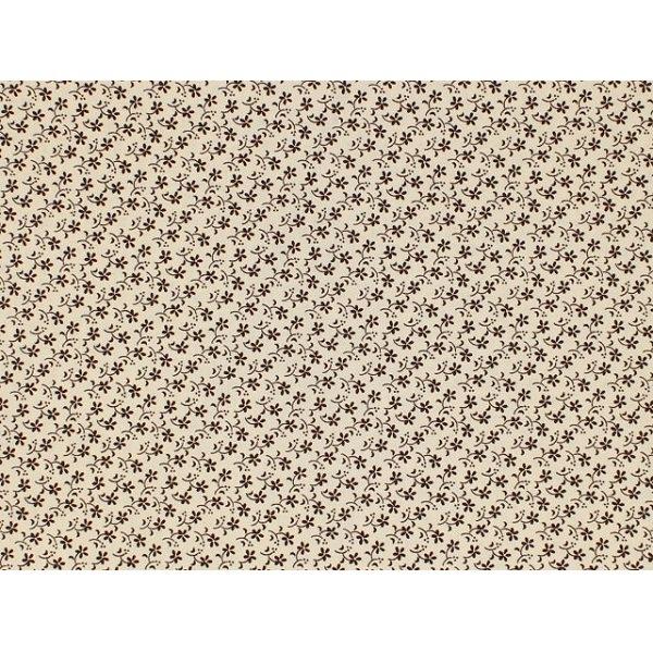 Remember When Floral Fabric - Cream/Brown - ineedfabric.com