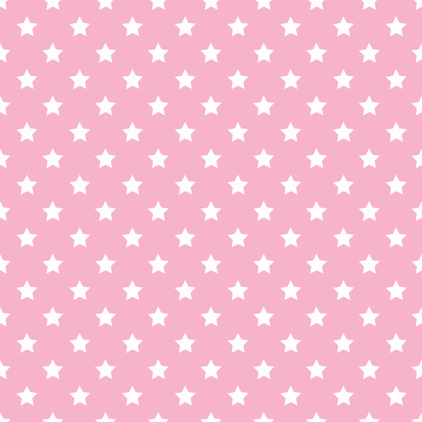 Stars Basics Fabric - White on Cupid Pink - ineedfabric.com