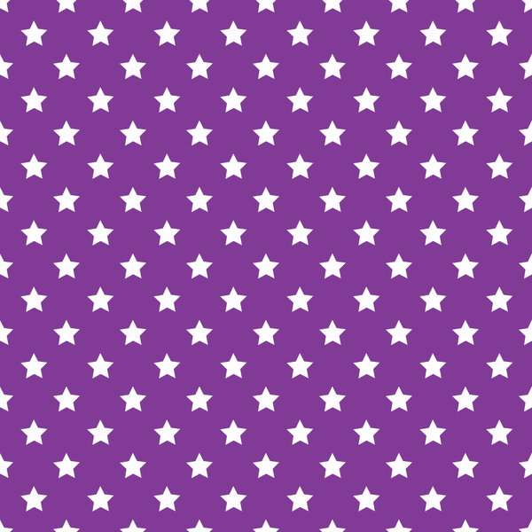 Stars Basics Fabric - White on Grape - ineedfabric.com