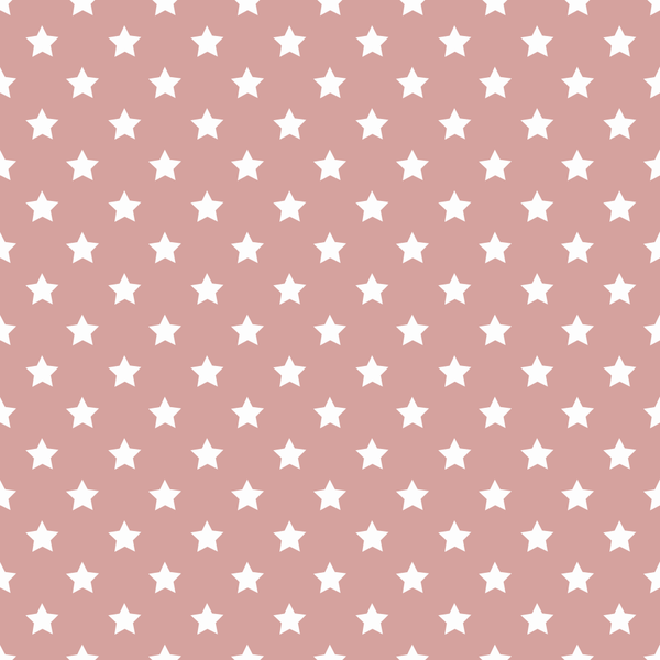 Stars Basics Fabric - White on Rose Gold - ineedfabric.com