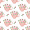Tea Time Floral Cups Fabric - White - ineedfabric.com