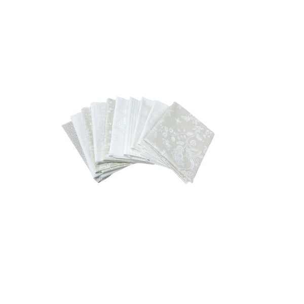 Tone on Tone Fat Quarter Bundle White on White - 10pk - ineedfabric.com