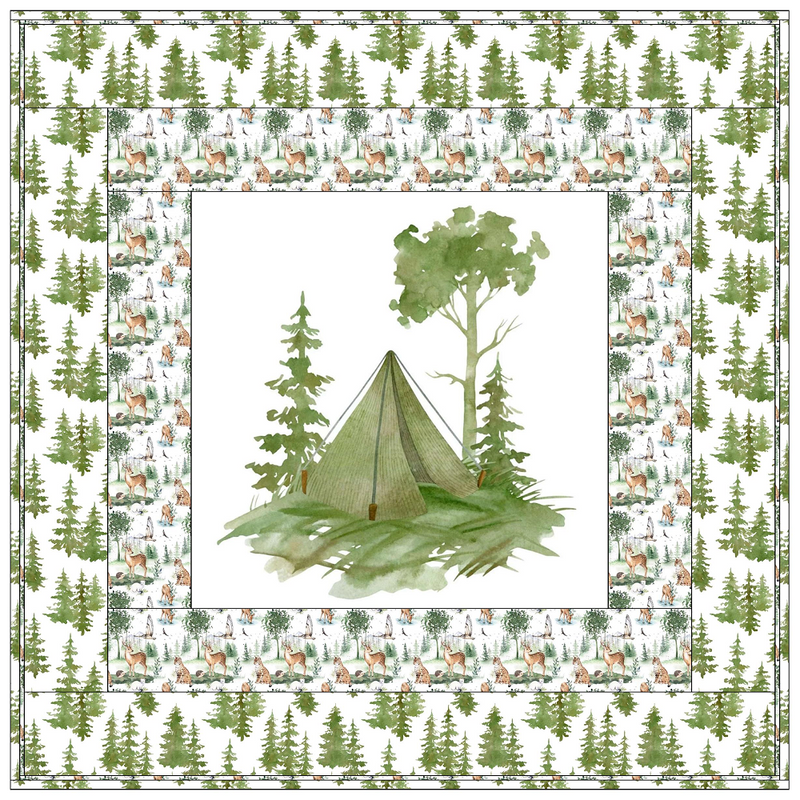 Let's Go Camping Wall Hanging 42" x 42"