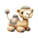 Crochet Animals Camel Fabric Panel - ineedfabric.com