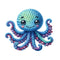 Crochet Animals Octopus Fabric Panel - ineedfabric.com