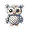 Crochet Animals Owl Fabric Panel - ineedfabric.com