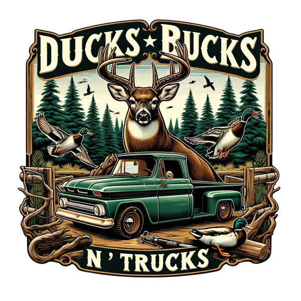 Ducks, Bucks, & Trucks Fabric Panel - ineedfabric.com