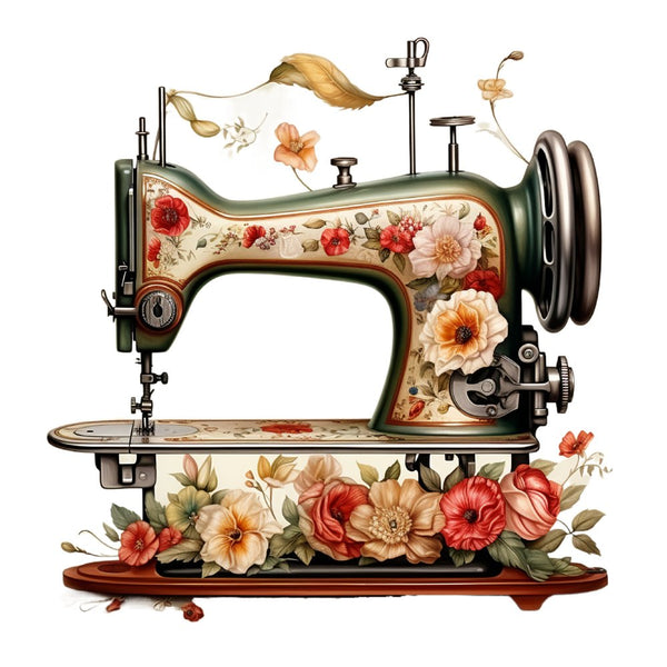 Elegant Sewing Machine 5 Fabric Panel - ineedfabric.com