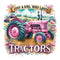 Just A Girl Who Loves Tractors Fabric Panel - ineedfabric.com