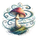 Mushroom Garden 15 Fabric Panel - ineedfabric.com