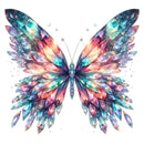 Mystical Butterflies Crystal 3 Fabric Panel - ineedfabric.com