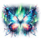 Mystical Butterflies Northern Lights Fabric Panel - ineedfabric.com