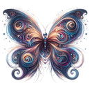 Mystical Butterflies Swirls 2 Fabric Panel - ineedfabric.com