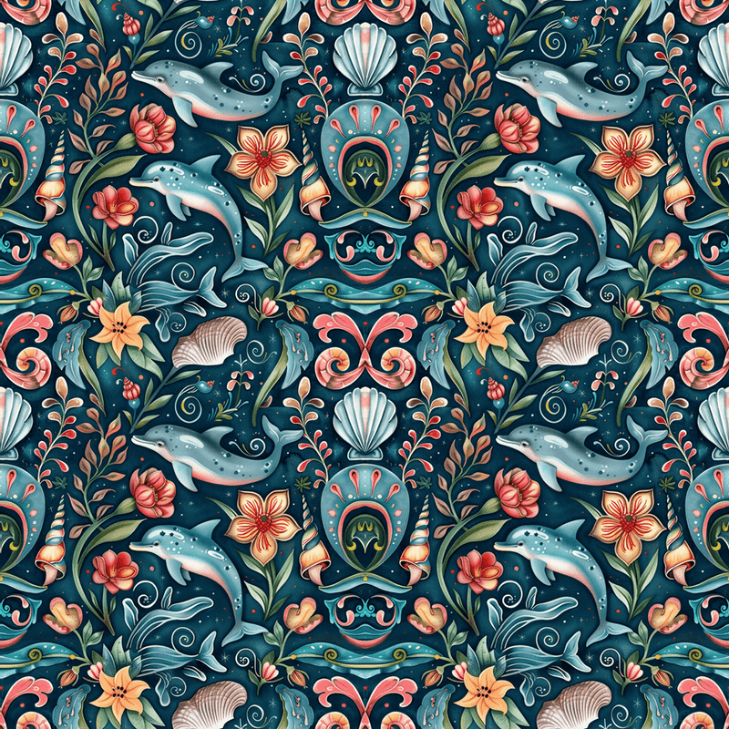 The Dolphin Bay Pattern 12 Fabric - ineedfabric.com