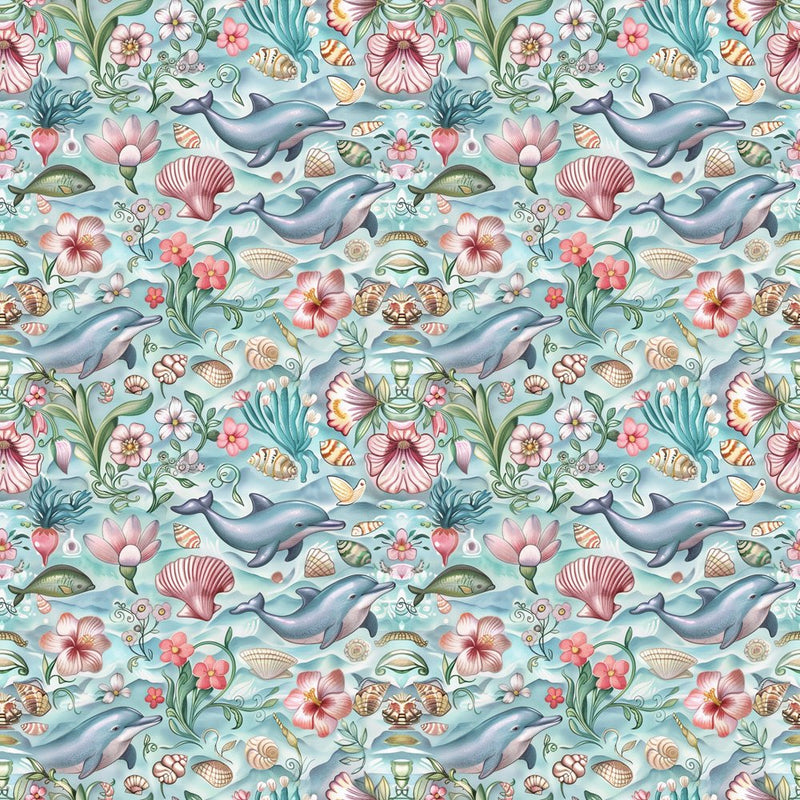 The Dolphin Bay Pattern 6 Fabric - ineedfabric.com