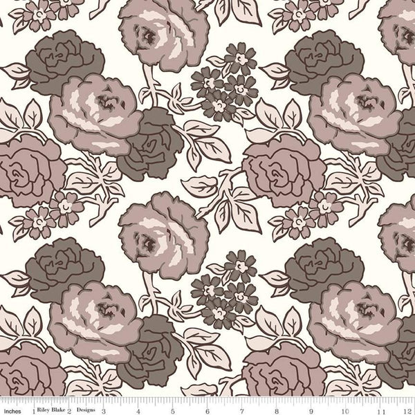 108" Flea Market Roses Quilt Backing Fabric - Neutral - ineedfabric.com