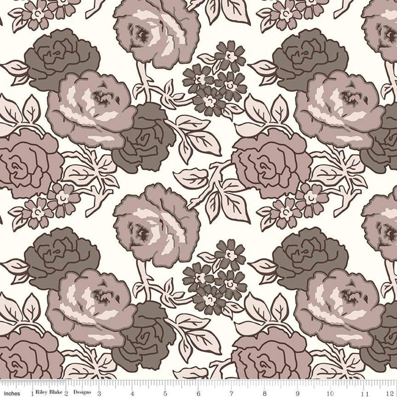 108" Flea Market Roses Quilt Backing Fabric - Neutral - ineedfabric.com